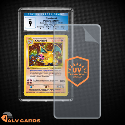 Graded Card UV Shield - PSA, CGC, ACE, GetG - 10 PACK Pokemon Scratch Protection