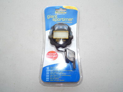 New Sealed Go Walking By Sportline Black Giant Sport Timer NEEDS NEW BATTERY