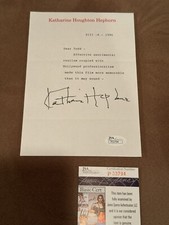 Nice Katharine Hepburn SIGNED AUTOGRAPHED Typed Letter Signed JSA Great Content