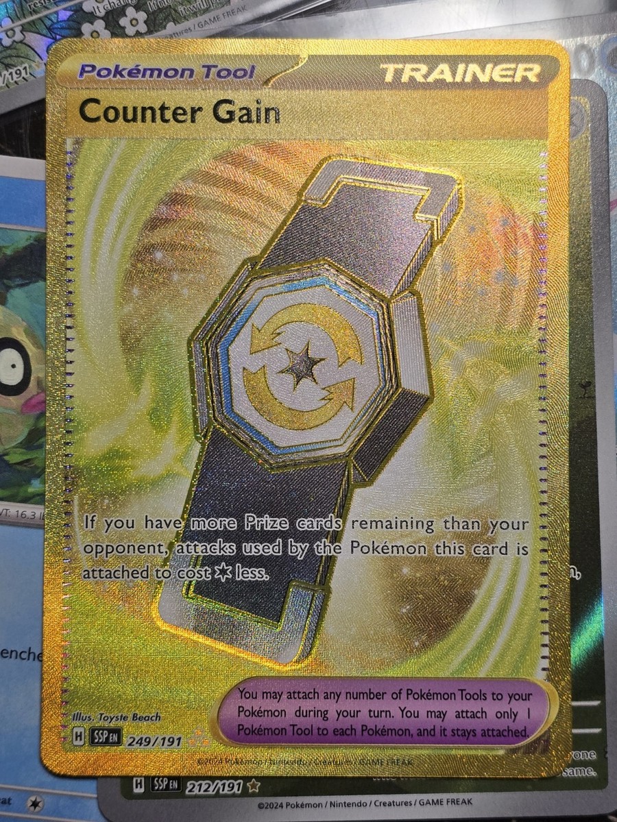 Counter Gain - 249/191 Surging Sparks - Secret Gold Full Art - Pokemon TCG  NM/M | eBay