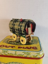 Carro de carro hecho a mano original modelo caravana con arco de madera gitano 3,5" X 3"