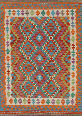 Flatweave Reversible Tribal Kilim Kelim Rugs Handwoven Wool Carpets 4x6 ft