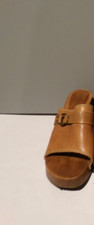 Vintage Candies Chunky Wedge Platform Sandals with Buckle Wood Heels - 7