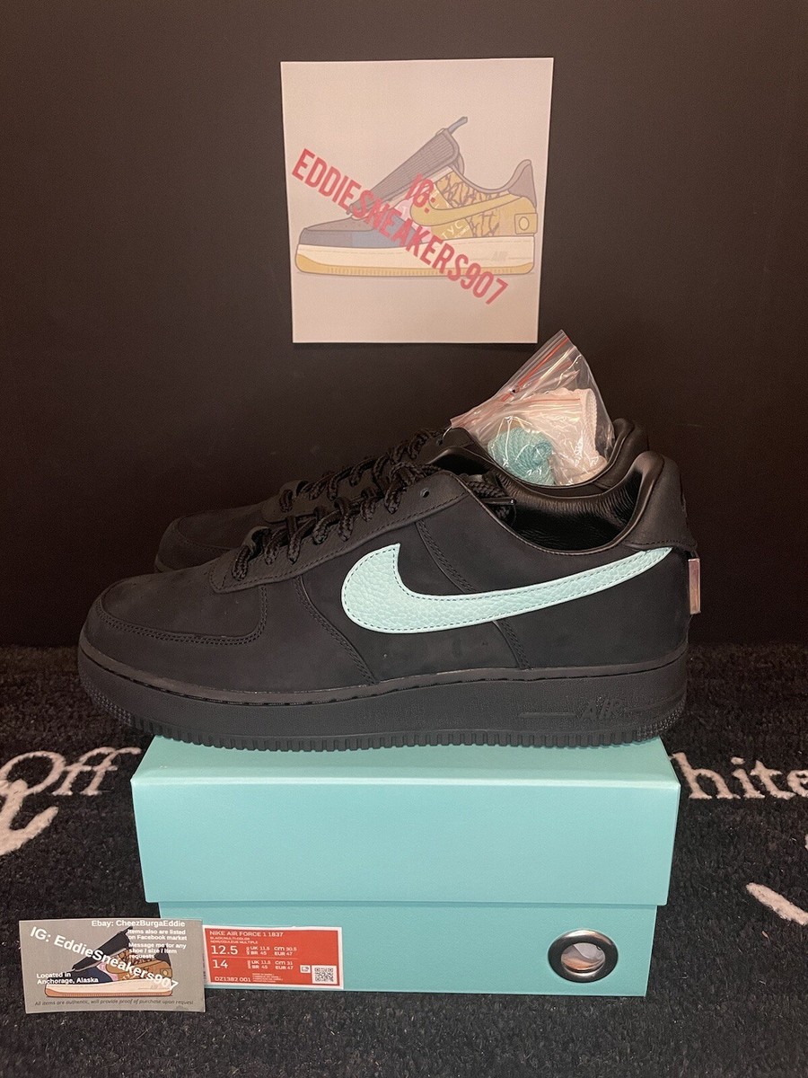 Size 12.5 Nike Air Force 1 x Tiffany & Co 1837 - DZ1382-001 Size 12.5 Nike Air Force 1 x Tiffany & Co 1837 - DZ1382-001