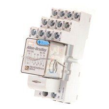 Allen Bradley 700-HC24Z24-3-4 SER D Relay W/ Din Rail Base 700-HN104 & 700-ADL1