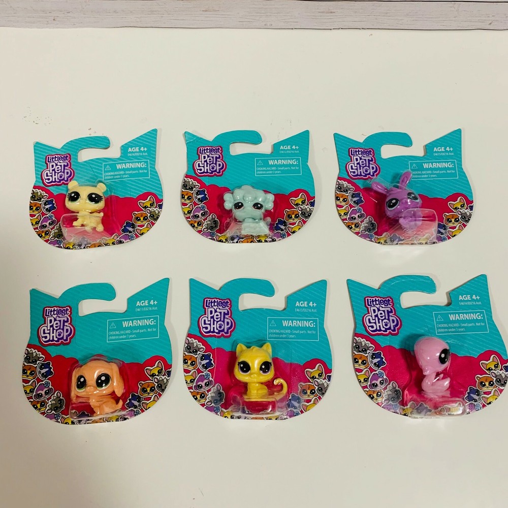Littlest Pet Shop Minis 6 Piece Figurines or Cake Toppers  Lot #A