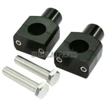 1" Black Handlebar Riser Clamps For Kawasaki Vulcan VN 500 800 900 1500 1600