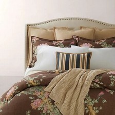 Ralph Lauren Harlow Brinly Floral Bohemian Queen Duvet Cover Forest Brown 500