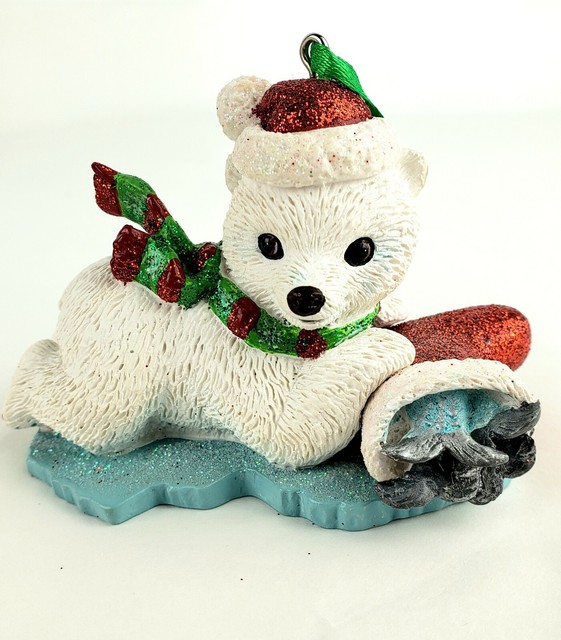 Danbury Mint Baby Animal Christmas Ornament Polar Bear eBay