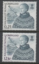 Greenland 2001 Queen Margrethe set of 2 MUH