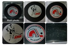 1975-78 NORDIQUES QUEBEC AMH VINTAGE WHA OLD OFFICIAL GAME PUCK MADE IN CANADA