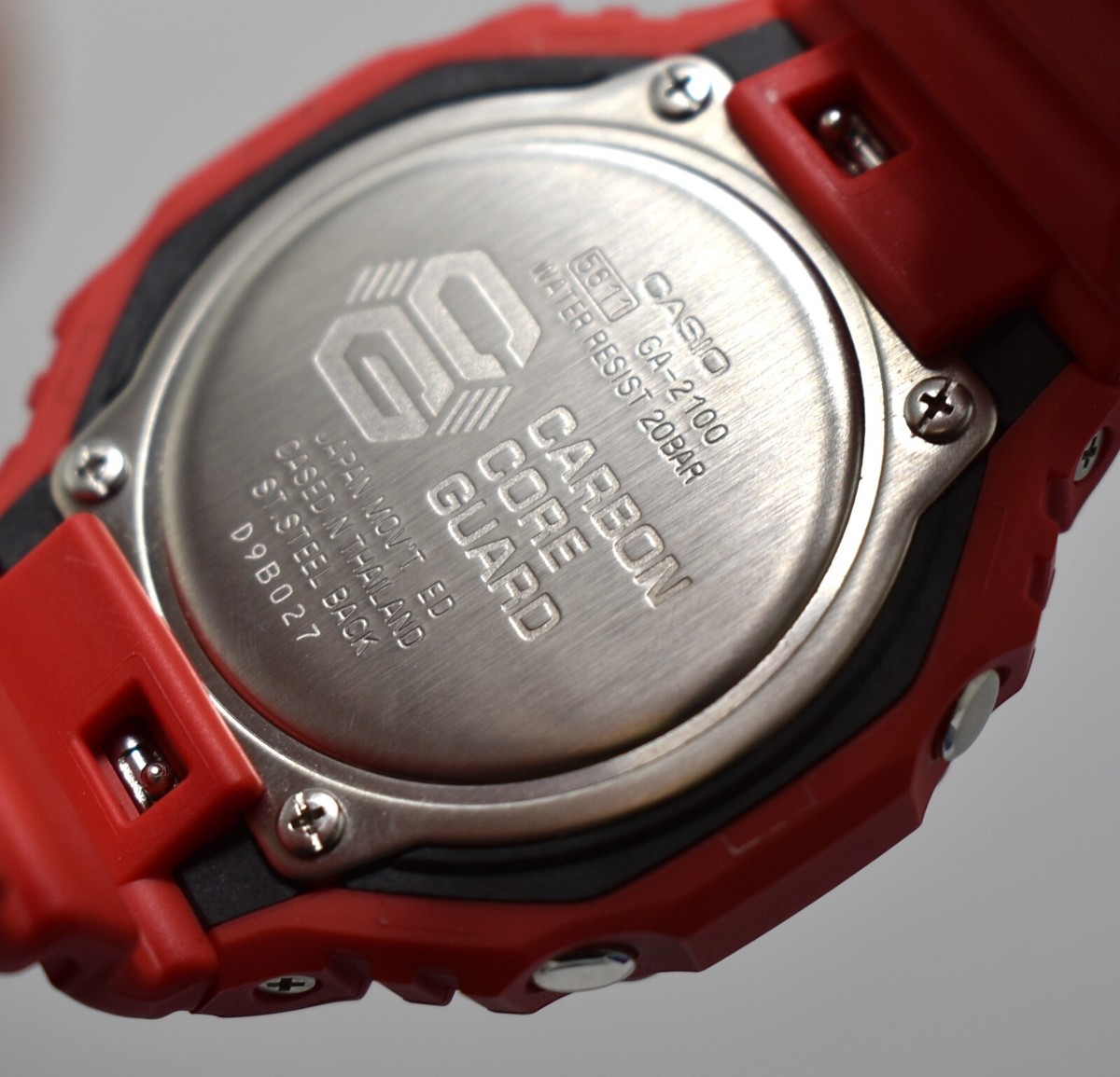 Casio G-Shock GA-2100-4A Carbon Core Guard Red Analog