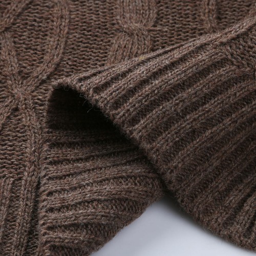 Cárdigan de invierno para mujer con capucha grueso tejido largo abrigo de suéter de gran tamaño para el torso - Imagen 12 de 17