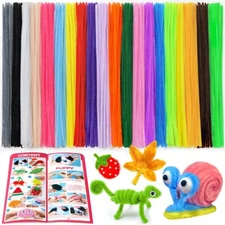 Thick Pipe Cleaners Craft Supplies Multi Color Chenille Stems for Art and Craft