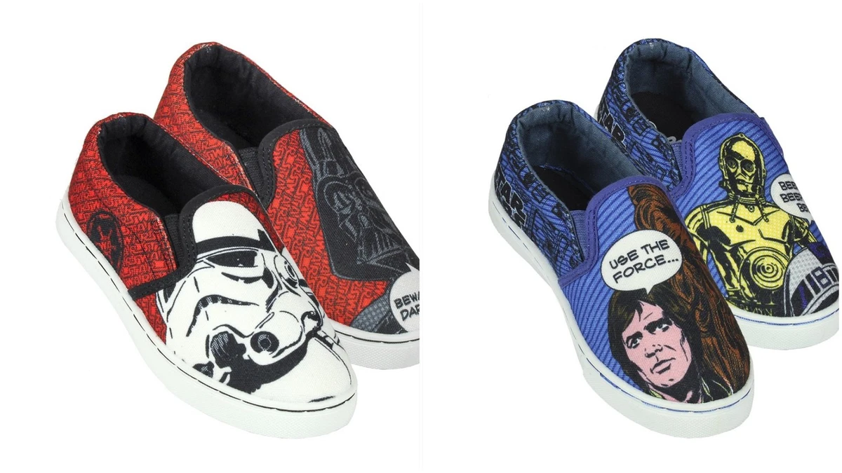 Boys shoes Star Wars character canvas shoes blue and red shades