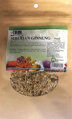 Dried Siberian Ginseng Root Herbal Tea 1.2 oz (35 g) by Salem Botanicals