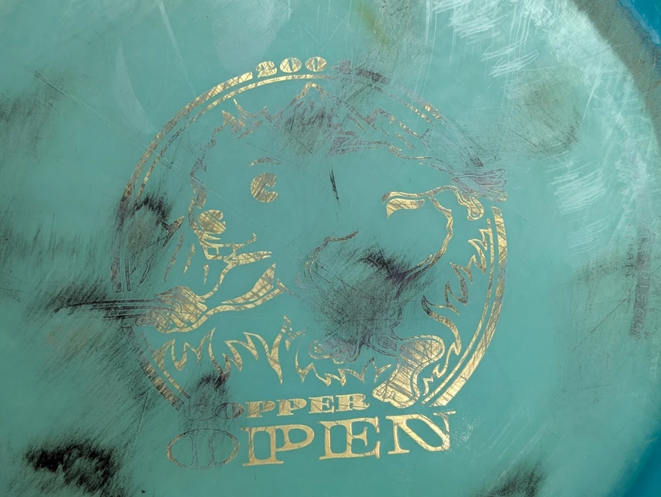 Discraft Elite Z Xpress Fairway Driver Disc Golf PFN Old Run 171g Blue-Green - Image 2 of 4