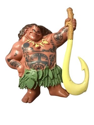 DISNEY MOANA Maui w/Fish Hook 4'' Figure Toy Cake Topper