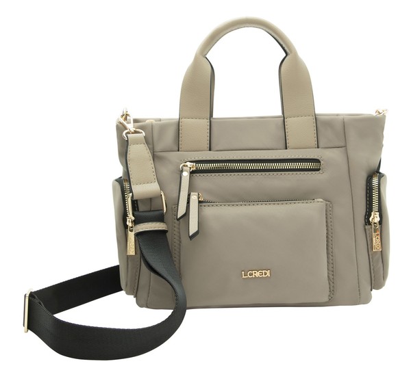 L.Credi Odeta Handle Bag Handtasche UmhäNgetasche Tasche Sand Taupe Neu-image