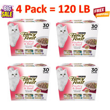 120 Cans/ 4 Pack Fancy Feast  All Life Stages Cat Wet Food - Variety Pack, 3 OZ