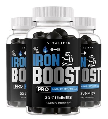 (3 Pack) Iron Boost Pro High Performance Supplement for Man Double Power 30Gummy