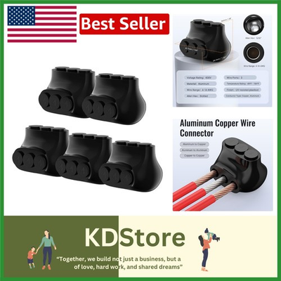 #ad Versatile Multi Tap Connectors for 4 14 AWG Safe Wire Splicing 5 Pack $57.99