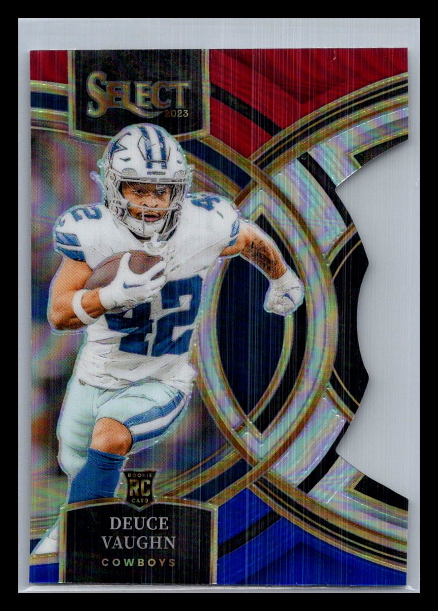 Deuce Vaughn 2023 Select Red and Blue Prizms Die Cuts RC #128 - Dallas Cowboys