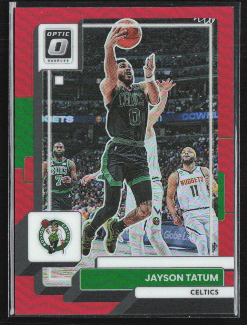 Jayson Tatum 2022-23 Donruss Optic Red Prizm /99 #8 Boston Celtics