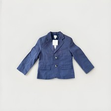NEW Janie And Jack Sz 4 Boys Blue Classic Blazer Special Occassion Linen Blend