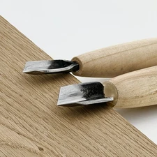 V-parting short skewed chisel STRYI-AY Profi for chip carving, Chisel