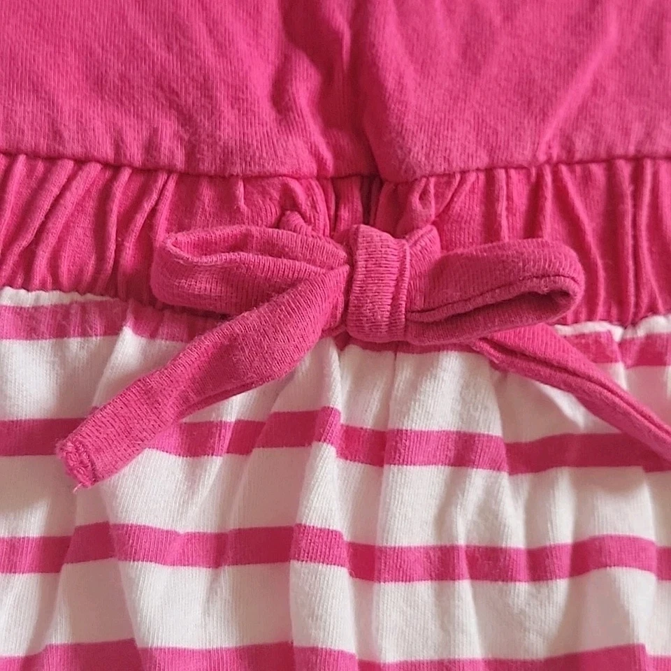 Crazy 8 Niñas Vestidos Pequeños 5/6 Sin Mangas Lote 2 Rayas Floral Rosa Naranja  Foto 4 de 4