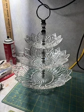 Vintage 3 tier tid bit dish, handsomely , with box