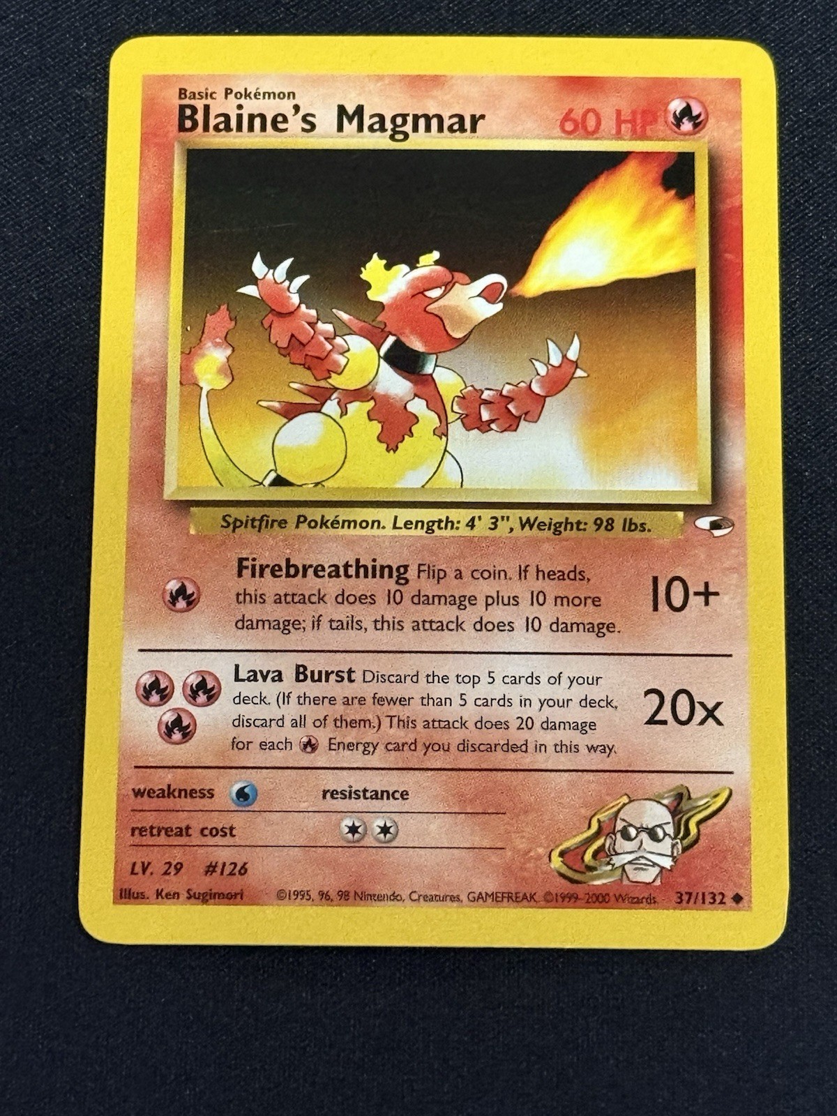 Blaine's Magmar - 2000 Pokemon Gym Heroes 37/132 - Vintage WOTC