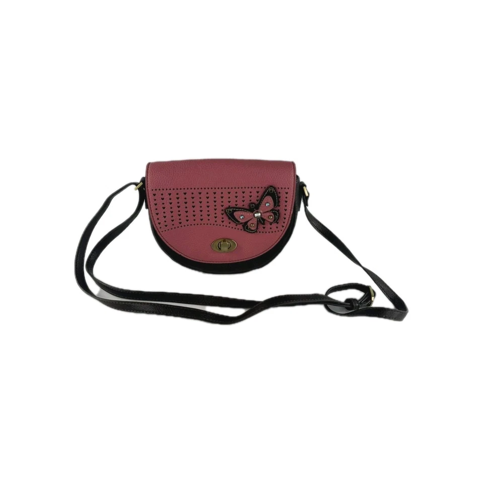 Chala Butterfly Half Moon Crossbody Purse Pink Chala Halfmoon Crossbody - Image 2 of 4