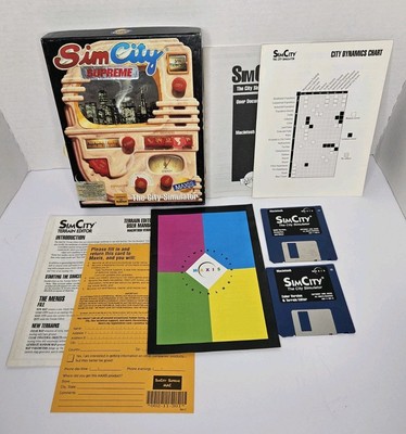 SimCity Supreme Mac Macintosh Floppy Disk The Cities Simulator Computer Game Vtg