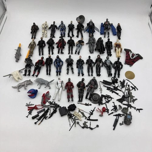 35 GI JOE 25Th Anniversary & Modern 2000s GI Joe Action Figure Weapon Lot Hasbro
