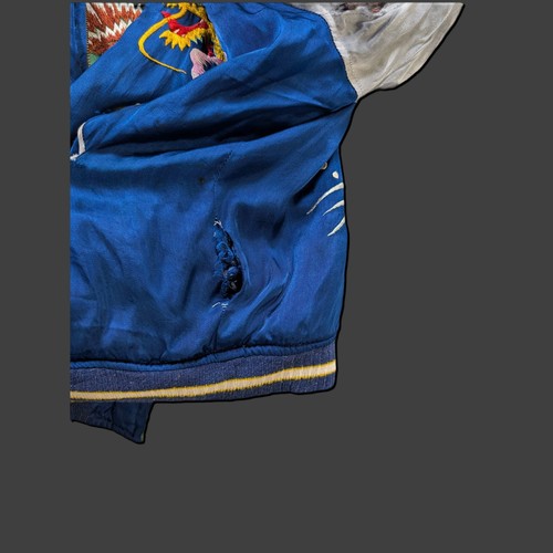 Medium 50er Jahre Japanische Souvenir Jacke Wende Thrashed Vintage - Bild 4 von 20