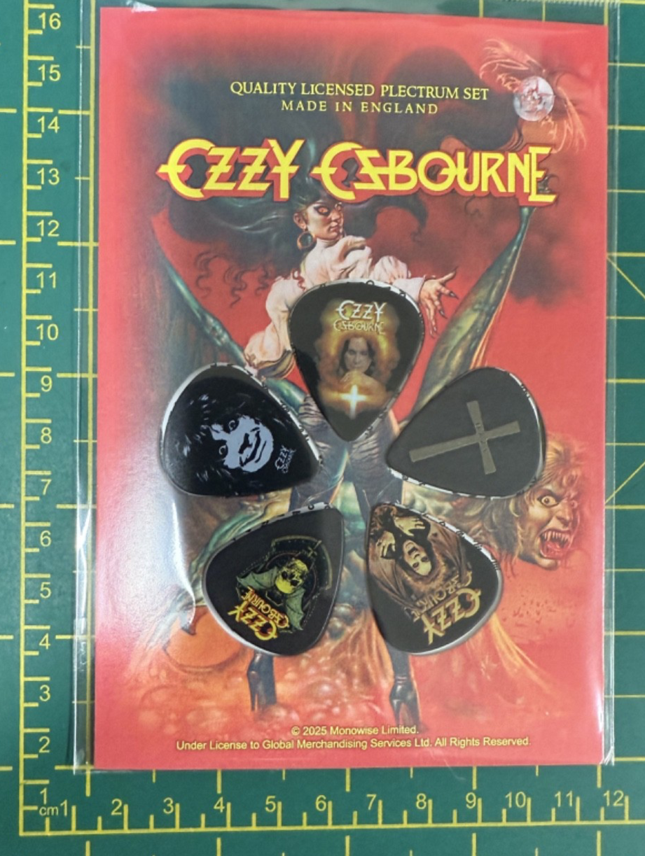 Ozzy Osbourne Ultimate Sin  Plectrum Pack Officially Licensed 5 Plectrum Pack