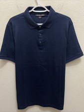 Michael Kors Men's Large Midnight Blue Polo Shirt Cotton NWT