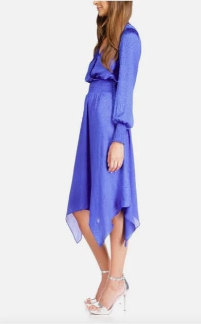 Abito plissettato Michael Kors donna jacquare stampa zebrata M nuovo $175 MR381G57QT