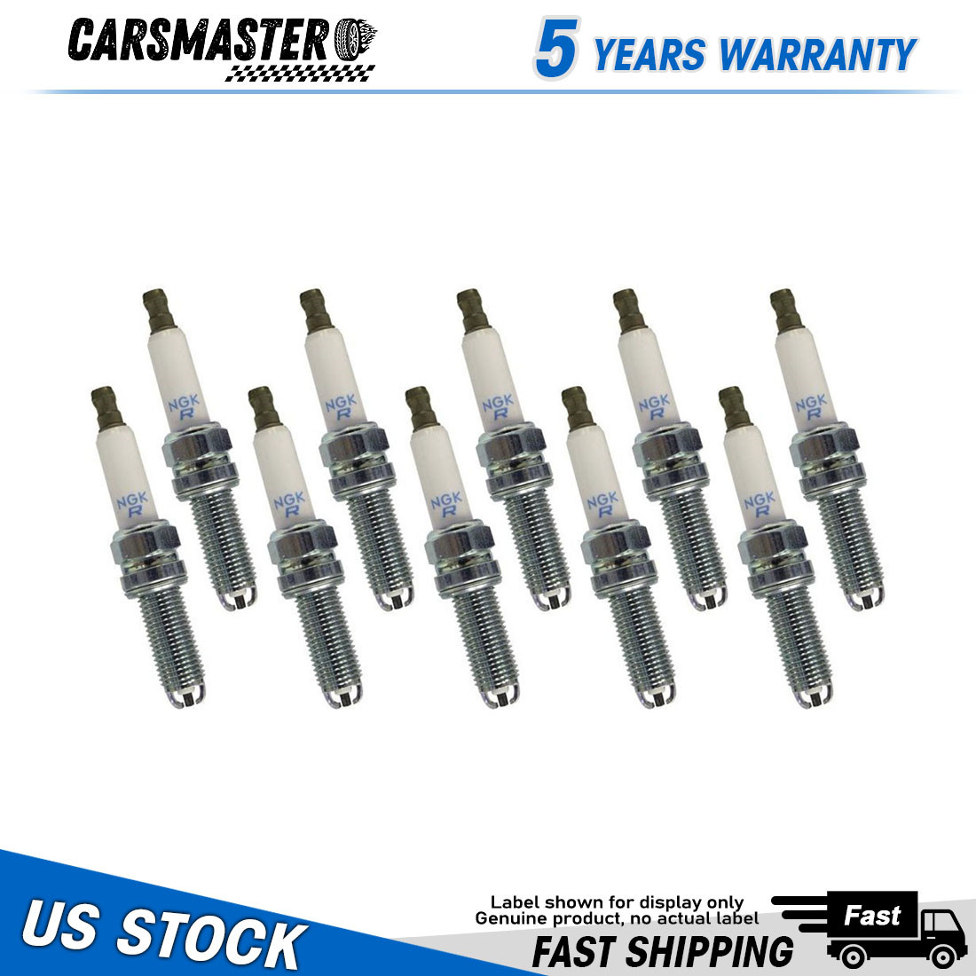 For BMW E60 M5 E63 E64 M6 Conv. Set of 10 Spark Plugs High Power 4471 NGK LKR8AP