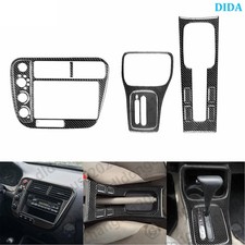 For Honda Civic 96-00 10pcs Real Carbon Fiber Console Gear Shift Panel Cover Set For Honda Civic 96-00 10pcs Real Carbon Fiber Console Gear Shift Panel Cover Set