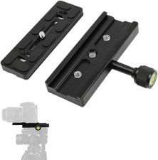 120Mm 1/4 Inch Screw Quick Rlease Plate Clamp Adapter with 1/4-3/8 Inches Screws