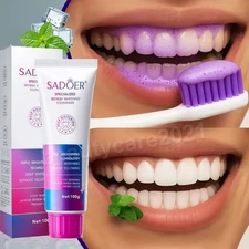 Tooth Refresh Purple Toothpaste,Fresh Breath Toothpaste,Natural Oral Care & Enam