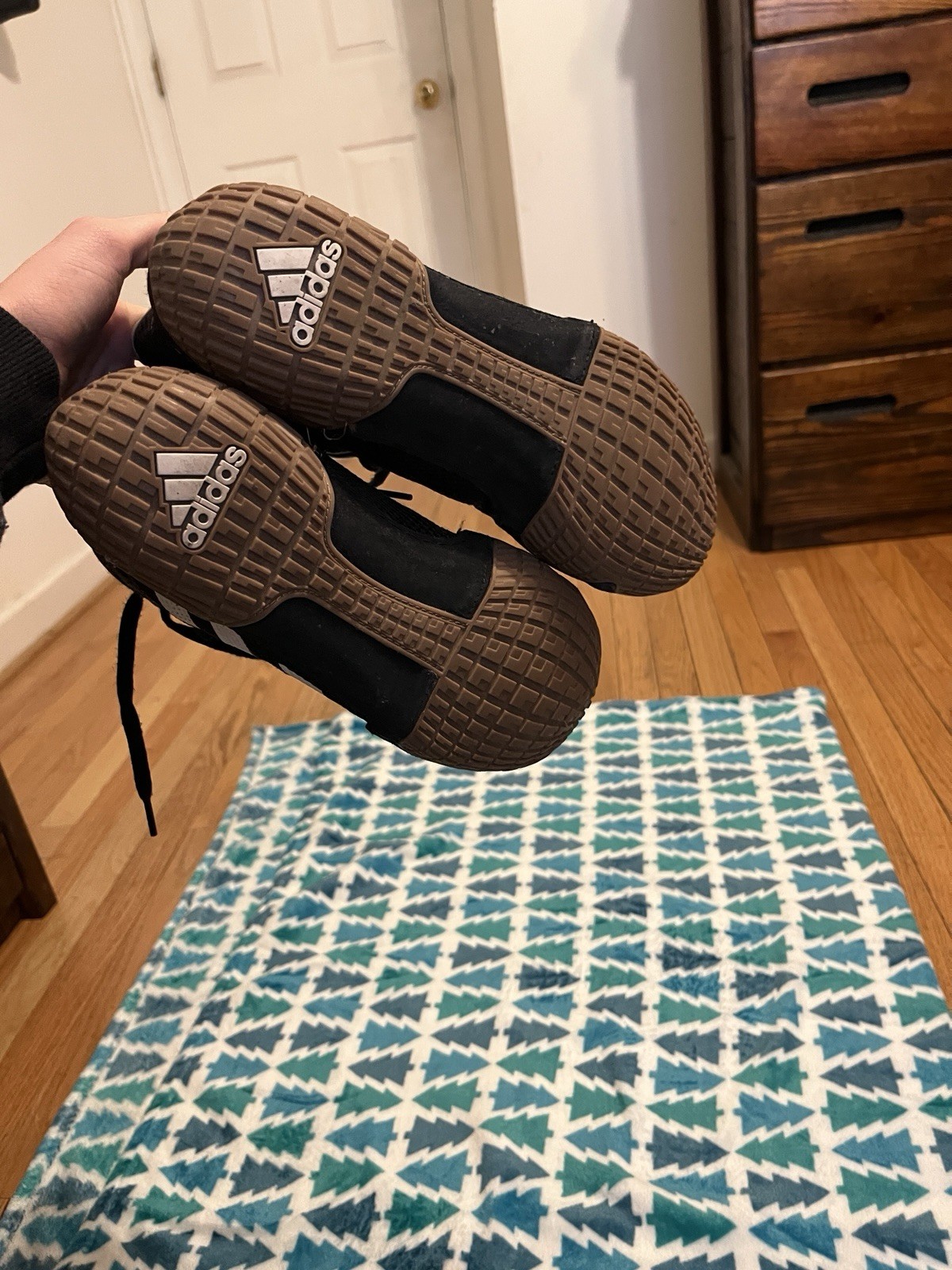 adidas Black Wrestling Shoes Lightweight Athletic Footwear for Wrestling thumbnail 4