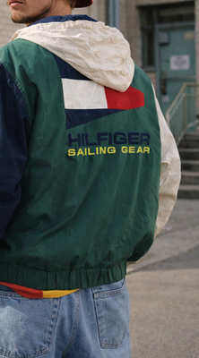 VINTAGE Tommy Hilfiger Sailing Gear Colorblock 90s Jacket Mens XL