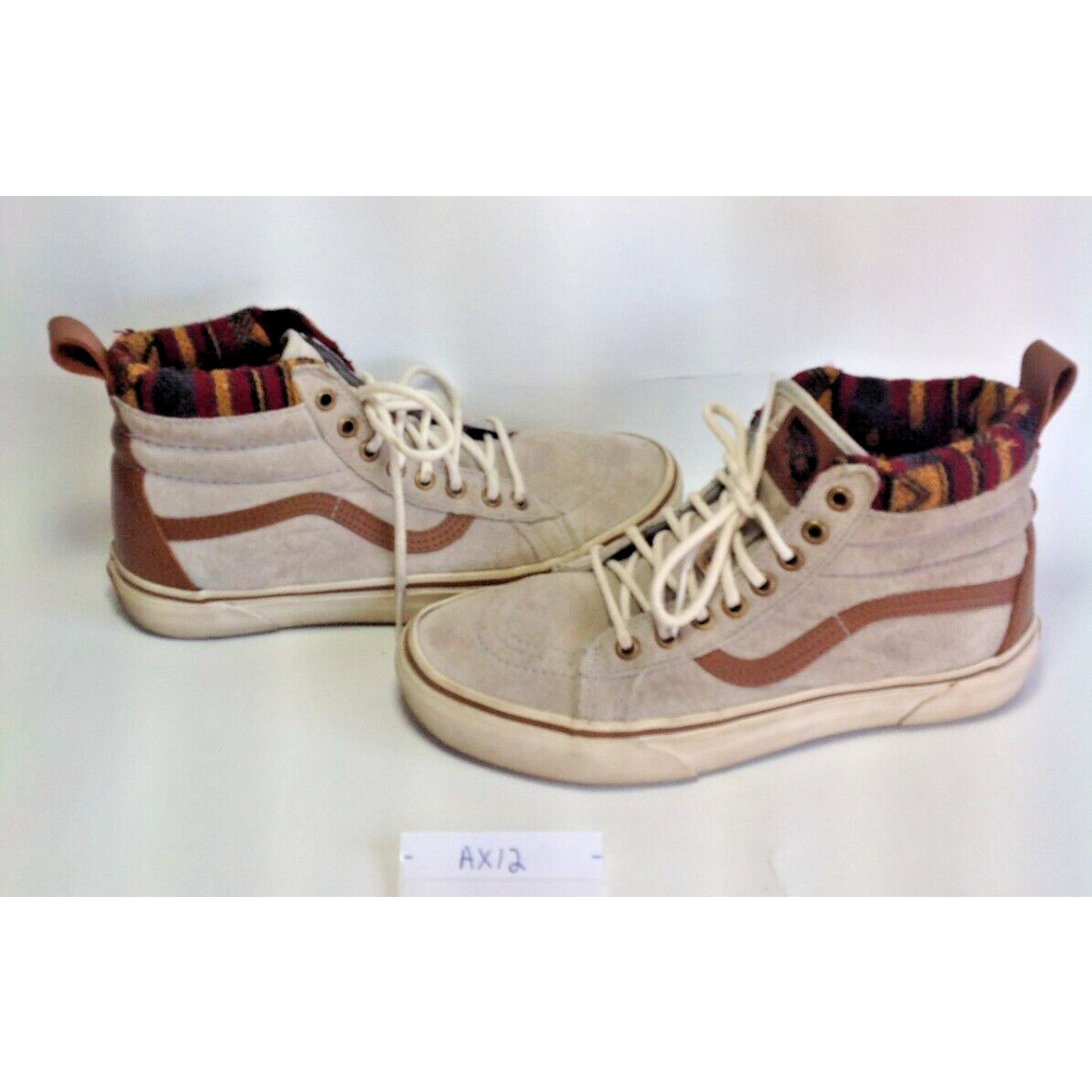 Vans High Top Tan Brown Suede Mens 6.5 Womens 8.0 Scotchguard 721454-image