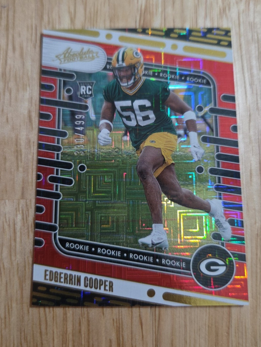 2024 Absolute EDGERRIN COOPER Red Squares /499 #145 Rookie Green Bay Packers SP