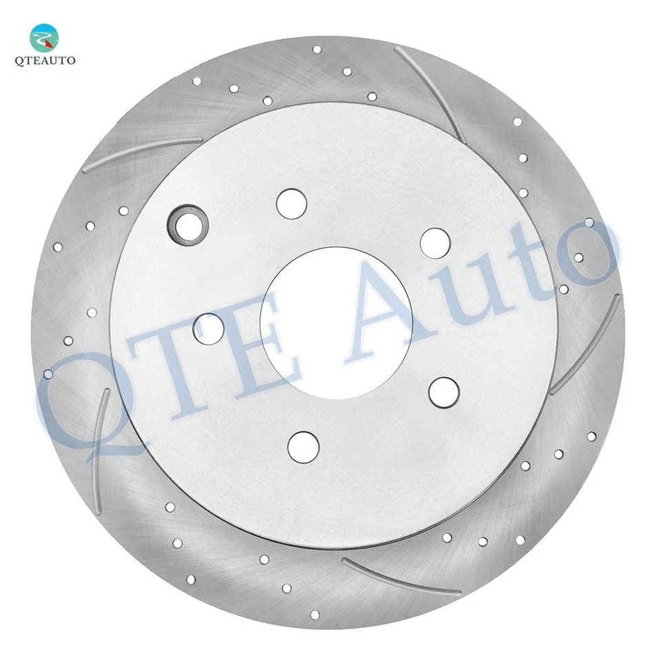 308mm Rear Drilled Slotted Brake Disc Rotors For 2011-2013 Infiniti M37 Base X - Image 4 of 4