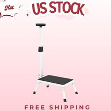 foldable step stool with handle non slip platform 330 lbs capacity